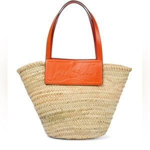 CHRISTIAN LOUBOUTIN
Woven Straw Loubishore Tote Sunrise
